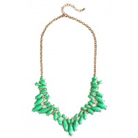 Cardea Mint Faceted Marquise Laurel Bauble Necklace